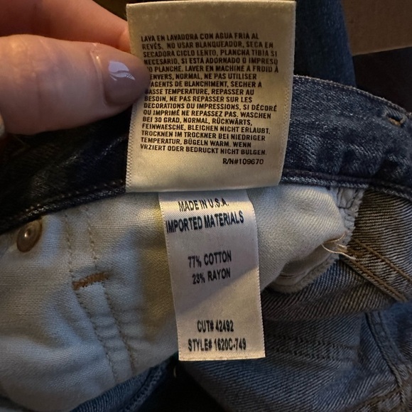 CITIZENS OF HUMANITY LIYA HI-LO HEM CLASSIC FIT JEANS size 25 style 1620C-749 - Picture 6 of 9